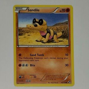 POKEMON CARD: Sandile #63/114 (Pokemon Black & White)